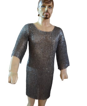 Flat Mixed Solid with Pin Riveted Chainmail Shirt Chest 40