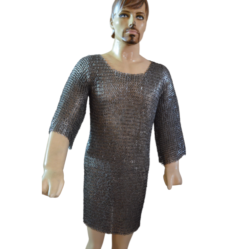 Flat Mixed Solid with Pin Riveted Chainmail Shirt Chest 40