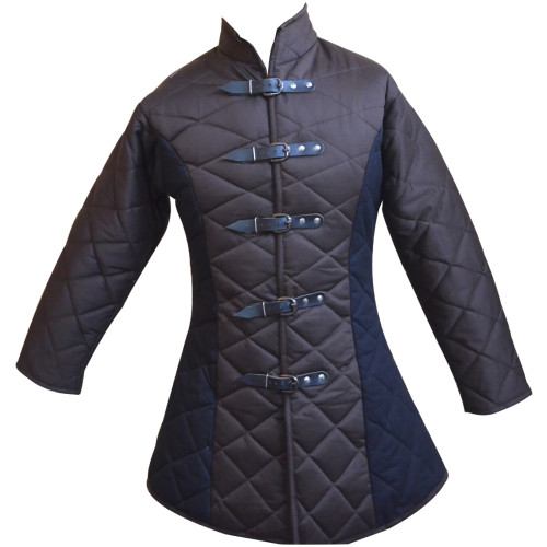 Medieval Gambeson 5 Buckle Long Padded Armor Multi Color