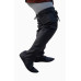 Medieval Leather Boot Female Long Thigh Length